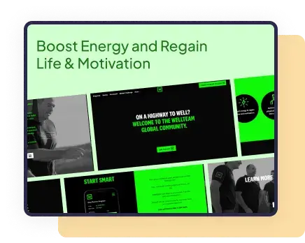 Well-Team project showcase thumbnails